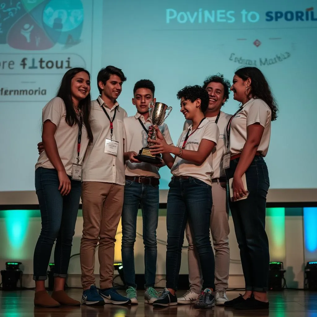 Cerimônia de premiação da escola